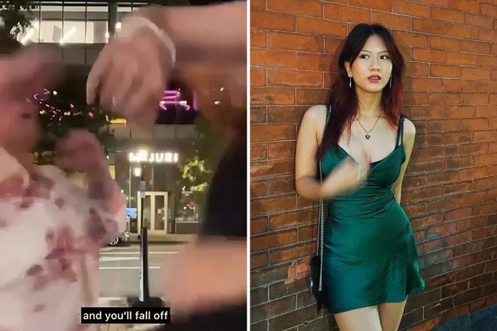 Older woman threatens to punch influencer during ‘fit check’ video