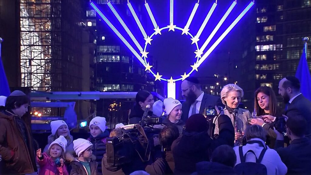 Von der Leyen slams antisemitism as ‘old evil’ at Hanukkah event