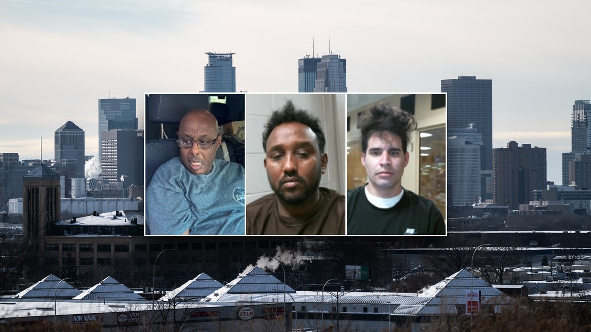 Split image of mugshots from ICE's weekly "worst of the worst"