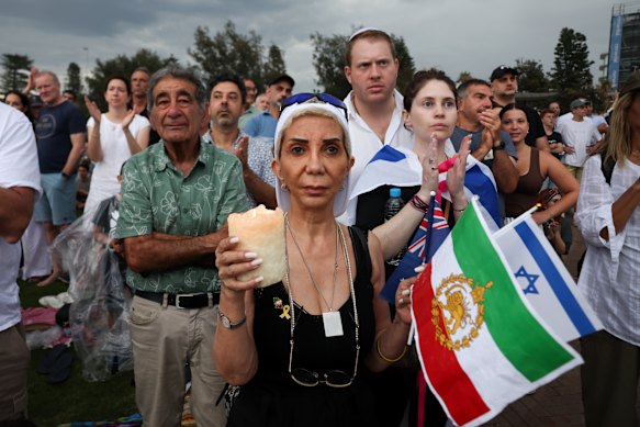 The service was held at the site of last Sunday’s attack in which 15 people were killed.