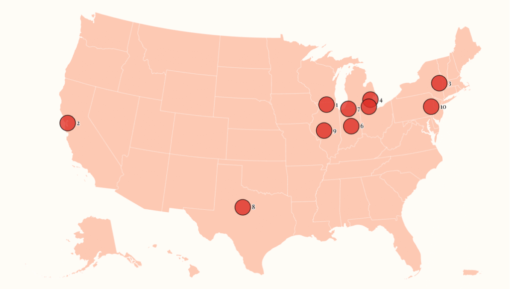 Map Shows 10 Cities With Best US Housing Markets