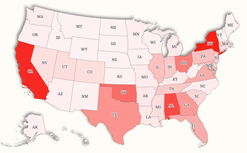 SNAP Map Shows Stolen Benefit Rates Across US