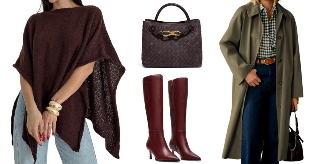 Trending Now: Poncho Sweaters, Studded Bags and Chocolate Brown Everything — From Trending Now: Poncho Sweaters, Studded Bags and Chocolate Brown Everything — From