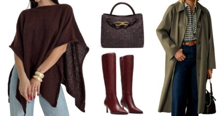 Trending Now: Poncho Sweaters, Studded Bags and Chocolate Brown Everything — From 