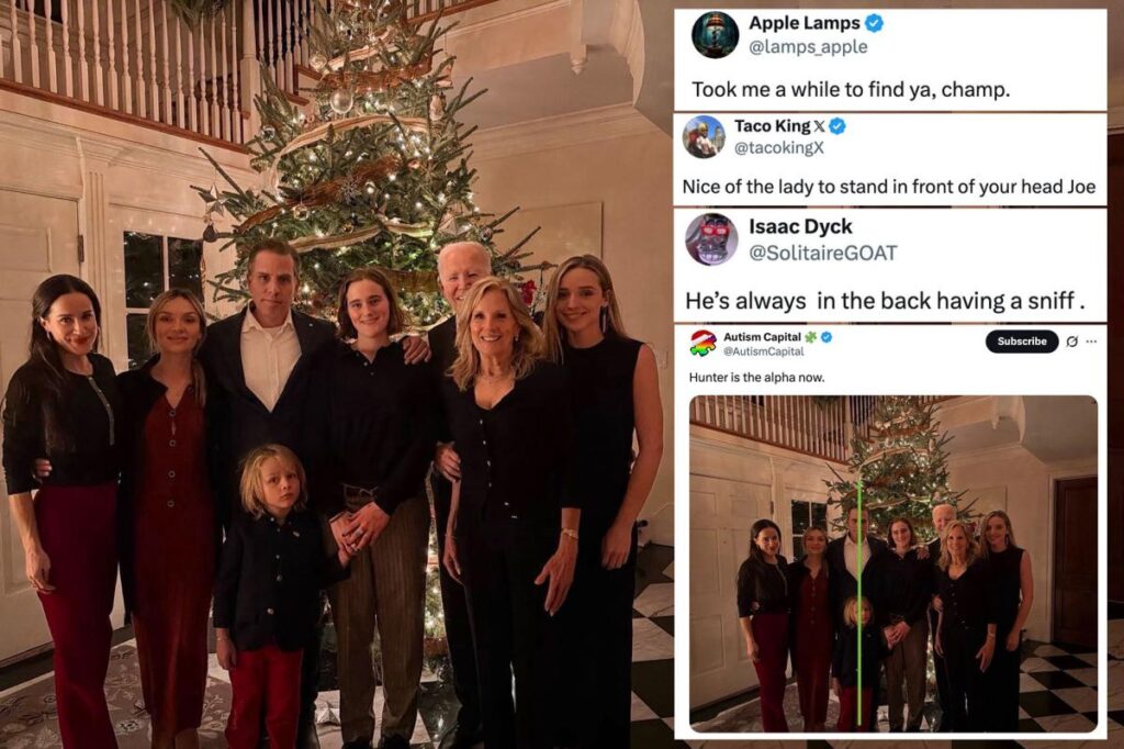‘Where’s Joe?’ Biden shares perplexing family Christmas photo with himself hidden in back