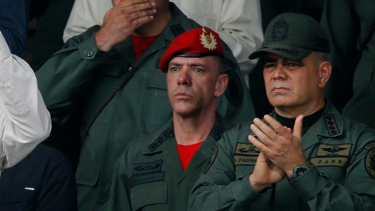 General Ivan Hernandez and Vladimir Padrino Lopez in Caracas.