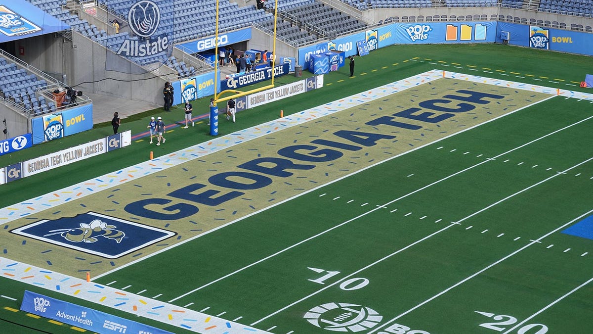 Sprinkles sprinkle the end zone art