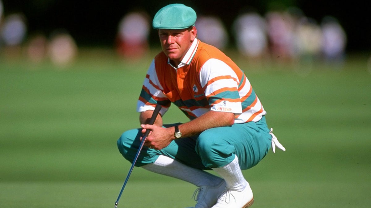 Payne Stewart on the course