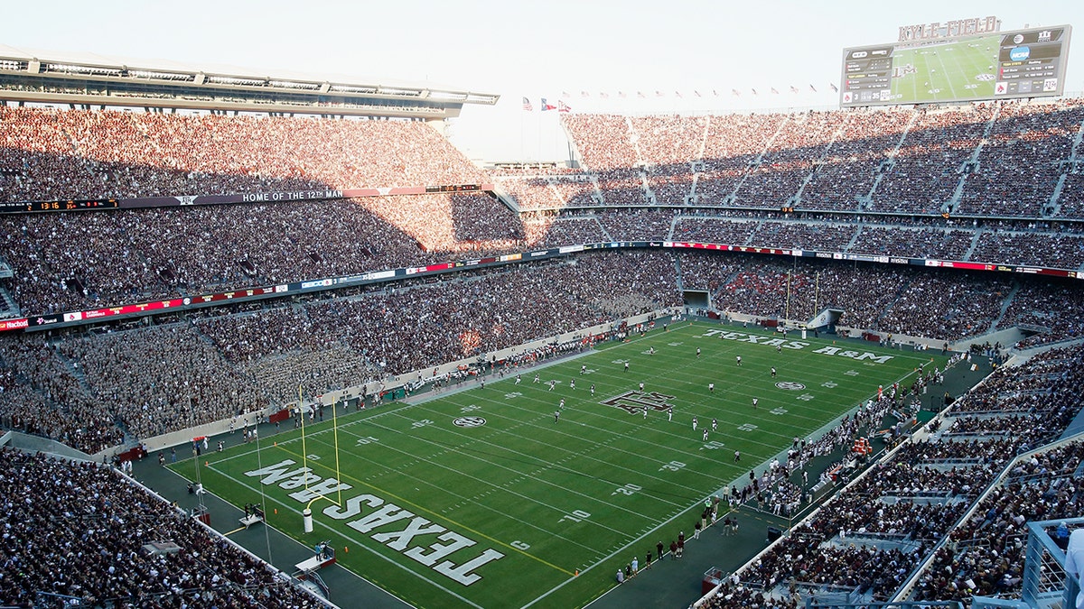 General view of fans inside Kyle Field