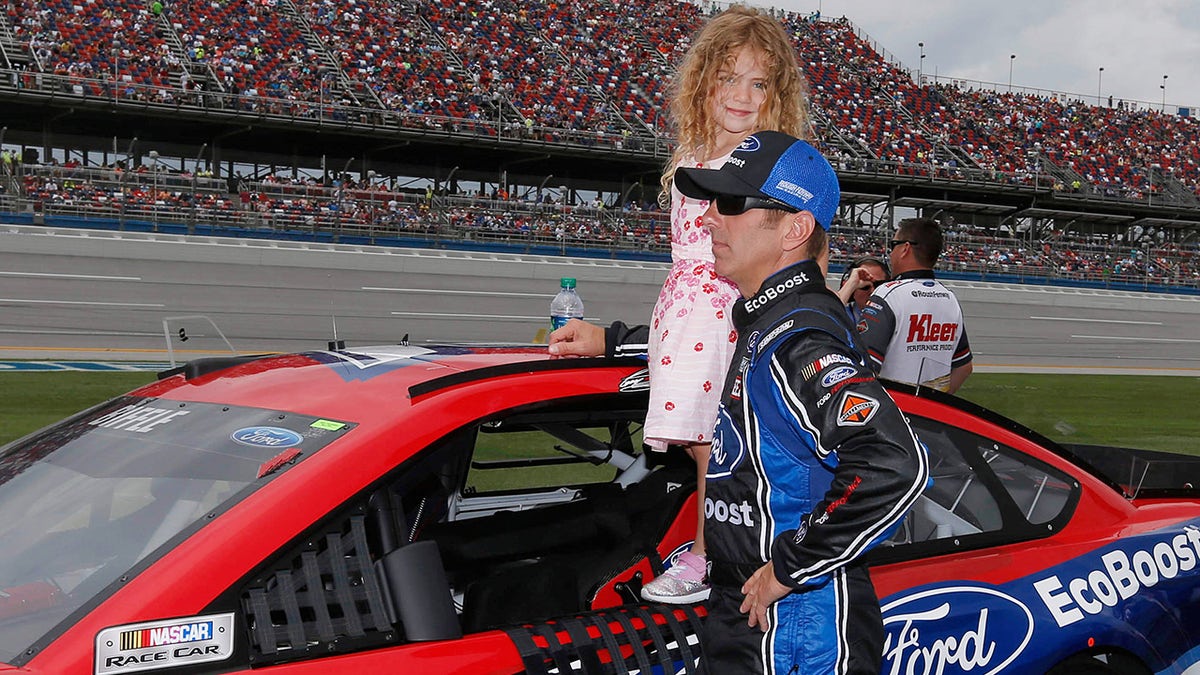 Greg Biffle and his daughter at Talladega