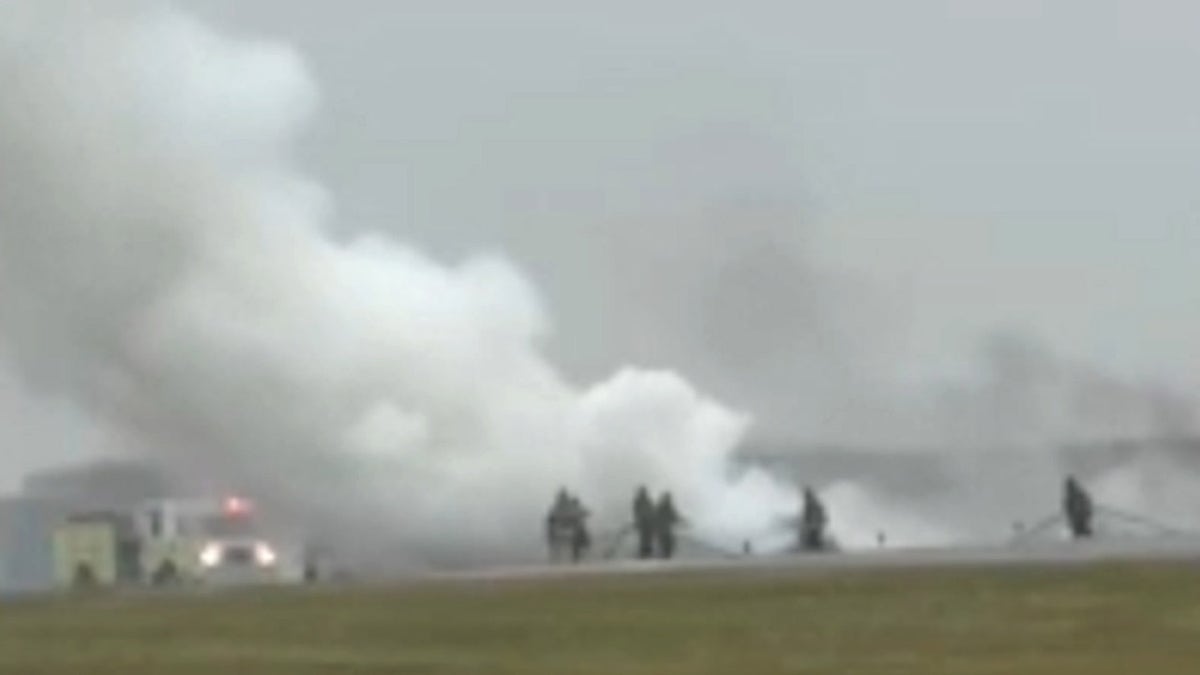 Smoke from North Carolina plane crash