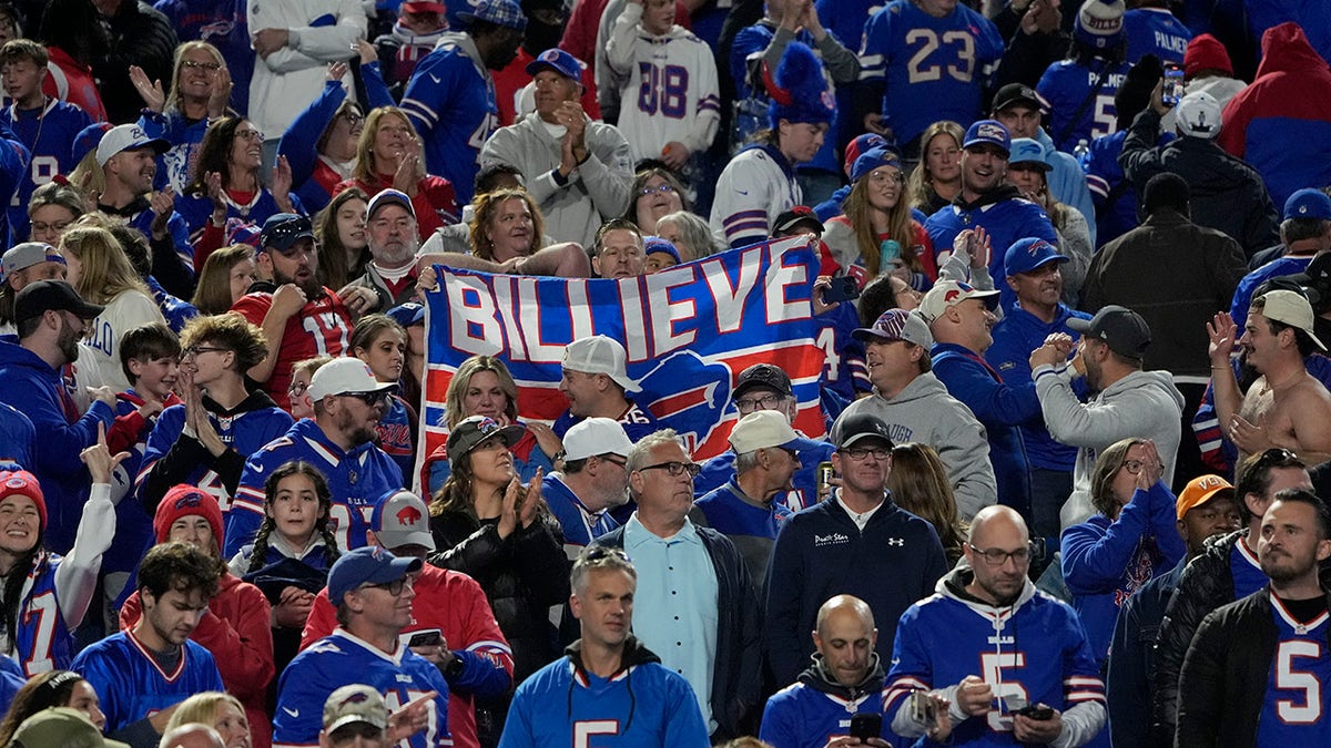 Bills fans cheer on the team