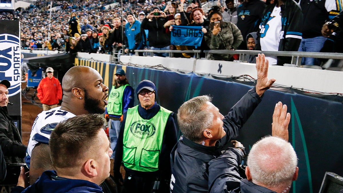 Quinton Jefferson yells back at fans