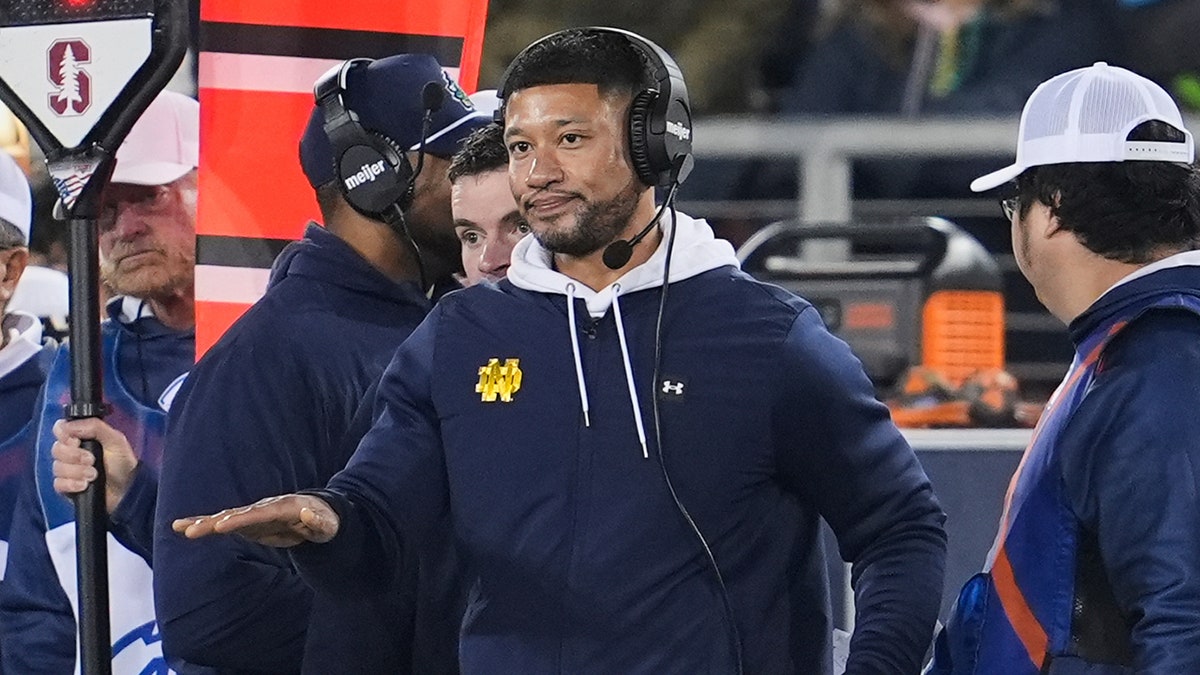 Marcus Freeman calls a play