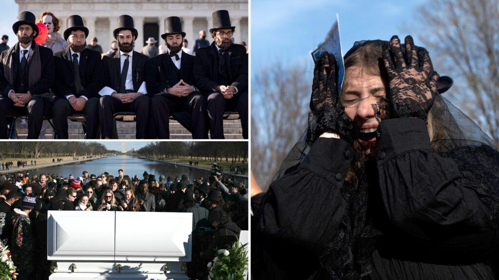 Mock funeral held for the penny at Lincoln Memorial as 230-year coin production ends