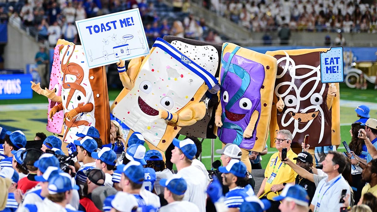 Pop-Tarts mascots celebrate