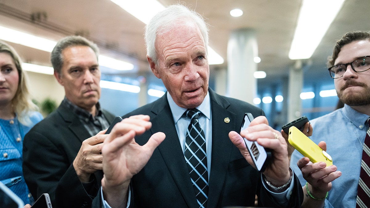 Sen. Ron Johnson speaks to reporters
