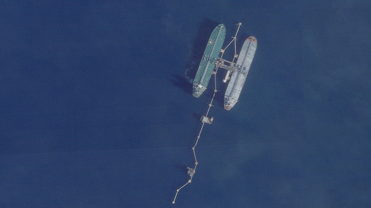 A satellite image shows the very large crude carrier (VLCC) Skipper