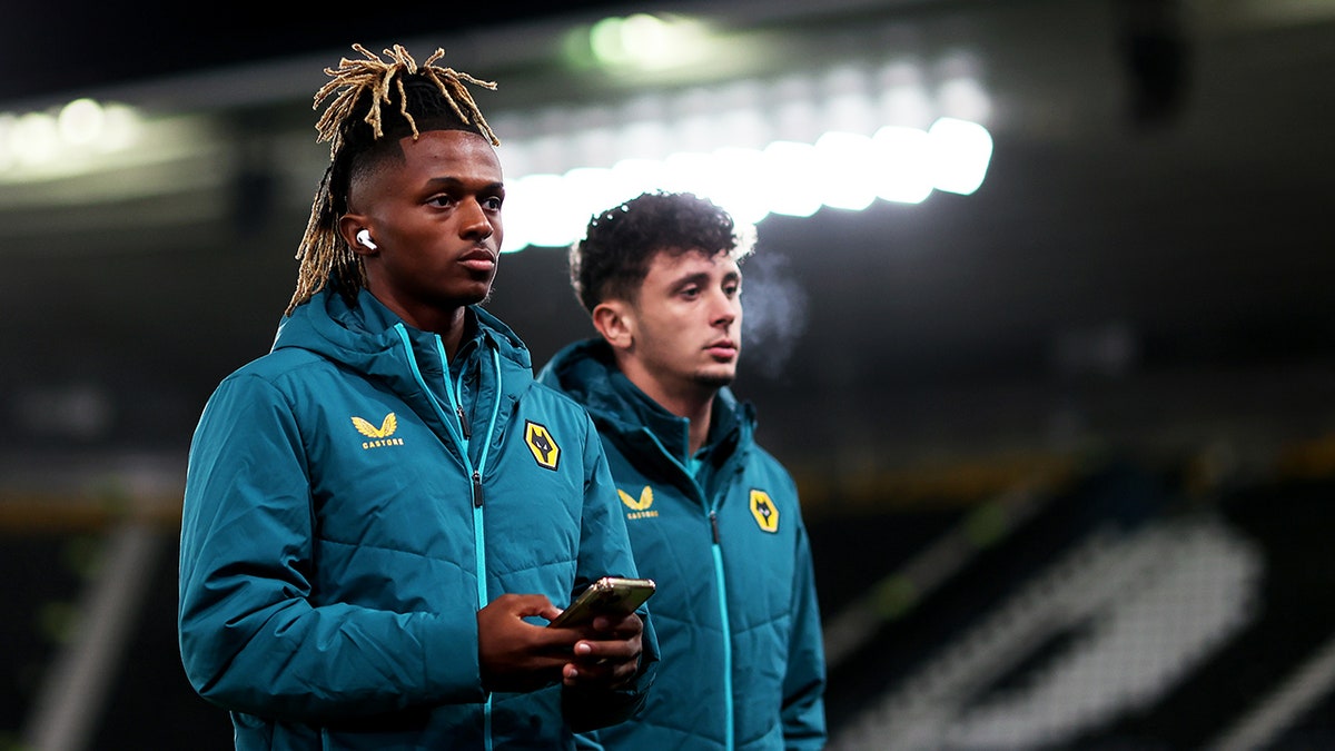 Ethan McLeod arrives for a match