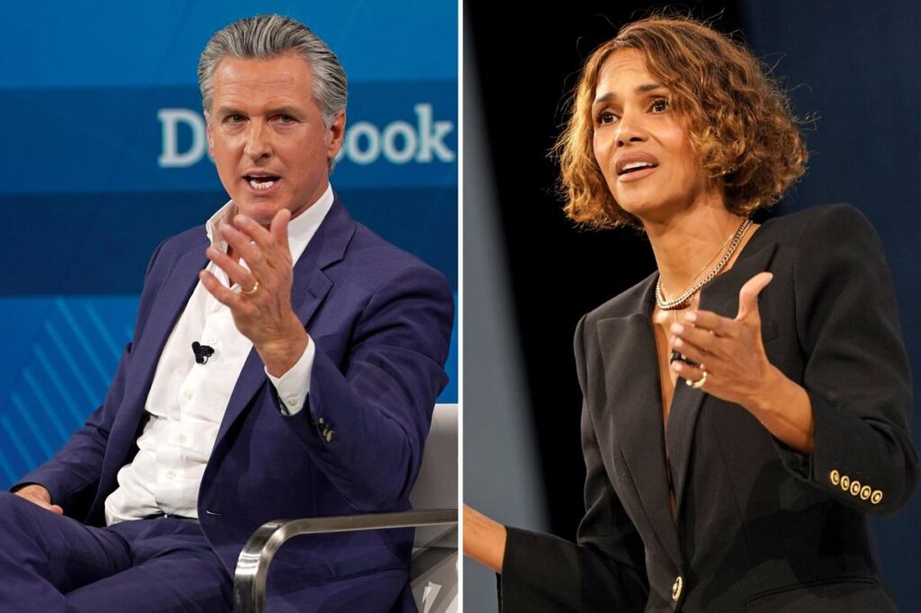 Newsom finds M in menopause funds after being shamed by Halle Berry