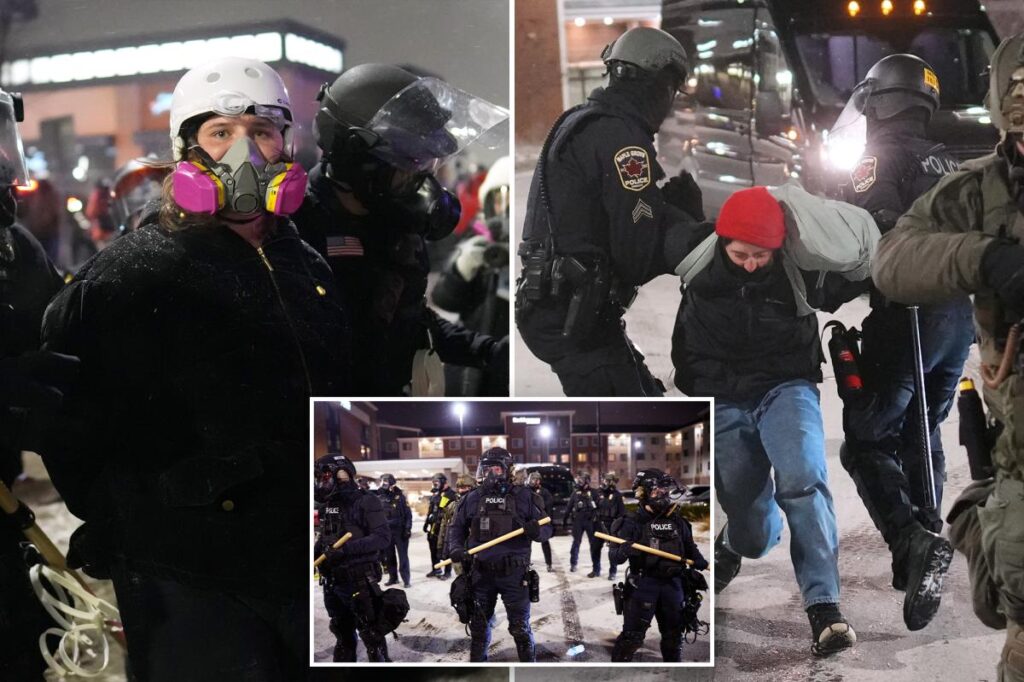 Madman who beat up pregnant woman among anti-ICE rioters arrested outside Minneapolis hotel