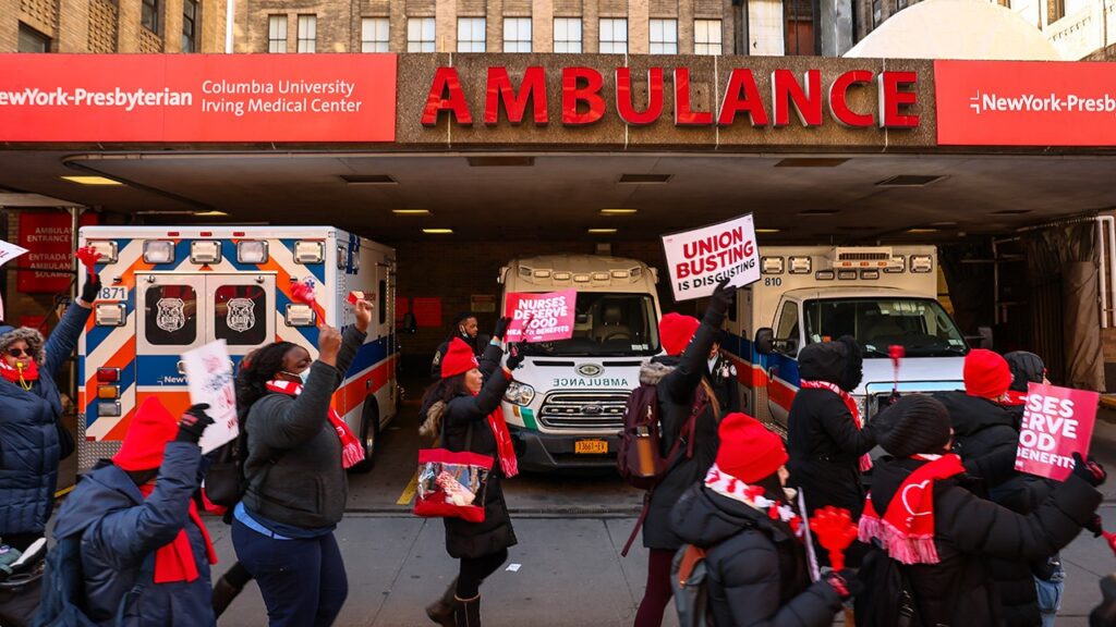 NYC hospital accuses nurses’ union of seeking protections for workers arriving drunk, high as strike begins