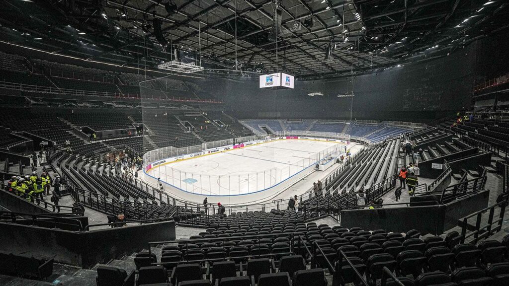 NHL fans mock Italy’s Olympic hockey arena for tiny jumbotron amid mounting criticism