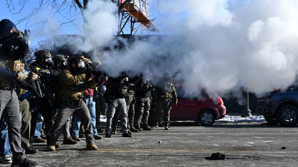 Federal agents fire tear gas