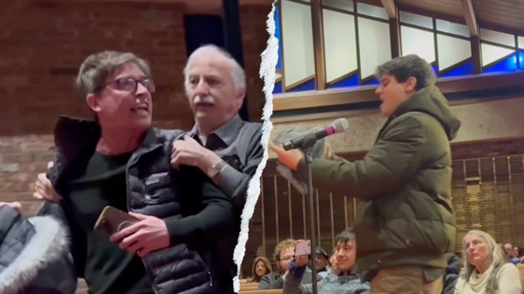 Left-wing activists storming synagogue use knee pads, adult diaper to mock Dem congressman over ICE vote Left-wing activists storming synagogue use knee pads, adult diaper to mock Dem congressman over ICE vote
