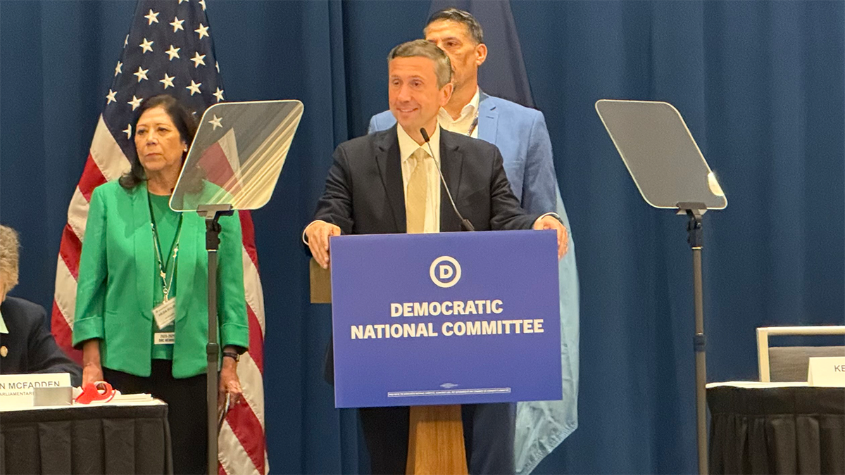 Democratic National Committee chair Ken Martin at the DNC's summer meeting
