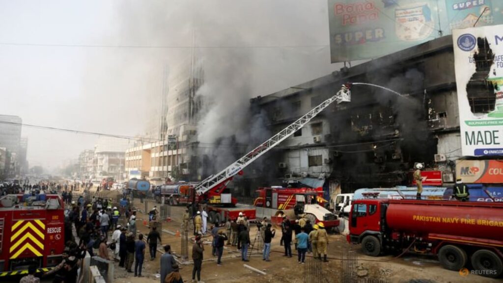 Dozens missing after massive Karachi mall fire, 19 killed