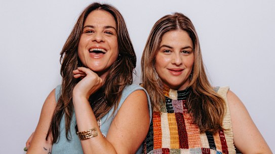 Identical twins Vikki (right) and Helena Moursellas.