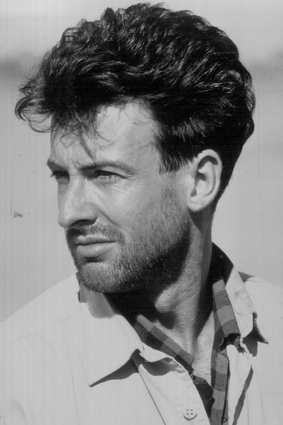 Fighting for a cause: Hirst in 1987 during the Freedom from Hunger’s Lets Beat Poverty campaign at Bondi Beach.