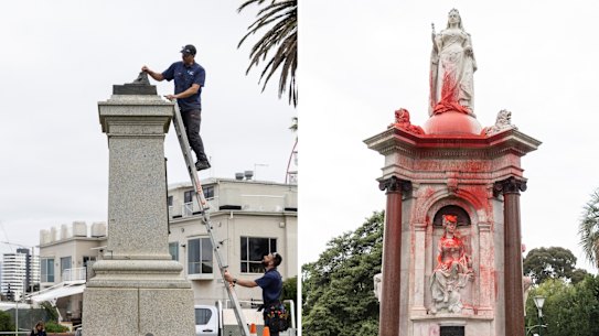 The Captain James Cook and Queen Victoria statues were defaced on the eve of Australia Day.