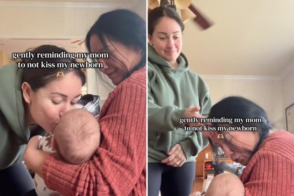 First-time mom ‘slaps’ grandma who tried to kiss her newborn baby in viral TikTok: ‘Gentle reminder’