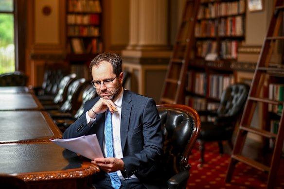 Consumer Affairs Minister Nick Staikos prepares to announce landmark auction laws in November.