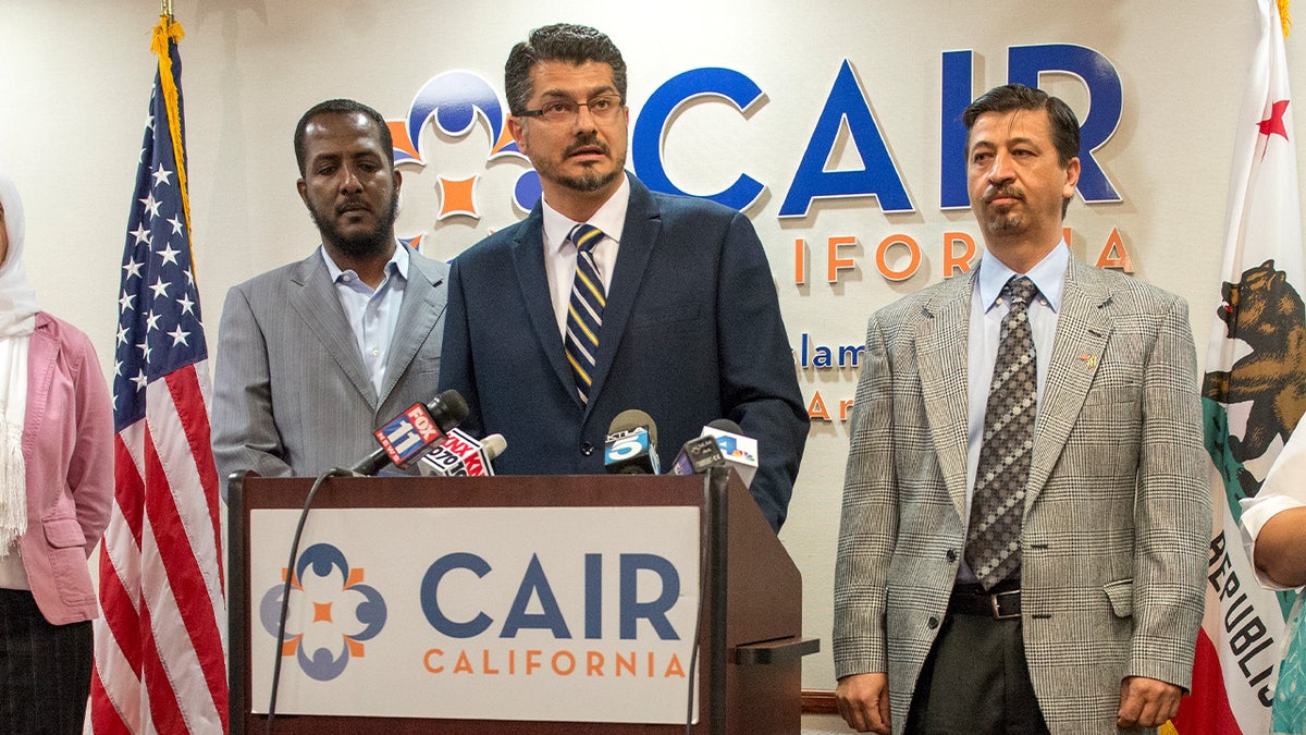 CAIR California leaders at press conference 