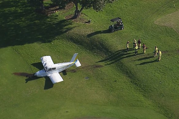 A plane made an emergency landing on Mona Vale Golf Course in August.