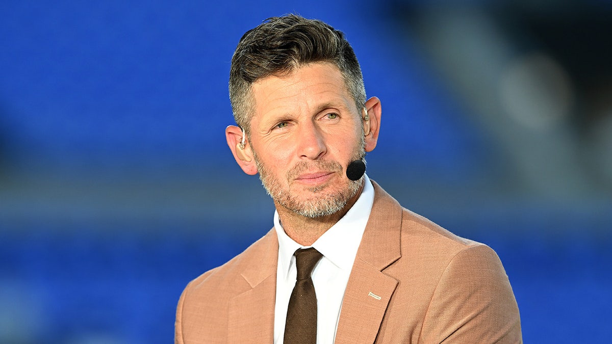 Dan Orlovsky with microphone