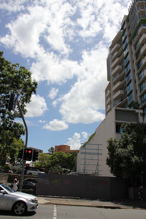 The block is approximately 10 metres wide – about the length of two family cars parked nose-to-tail. 
