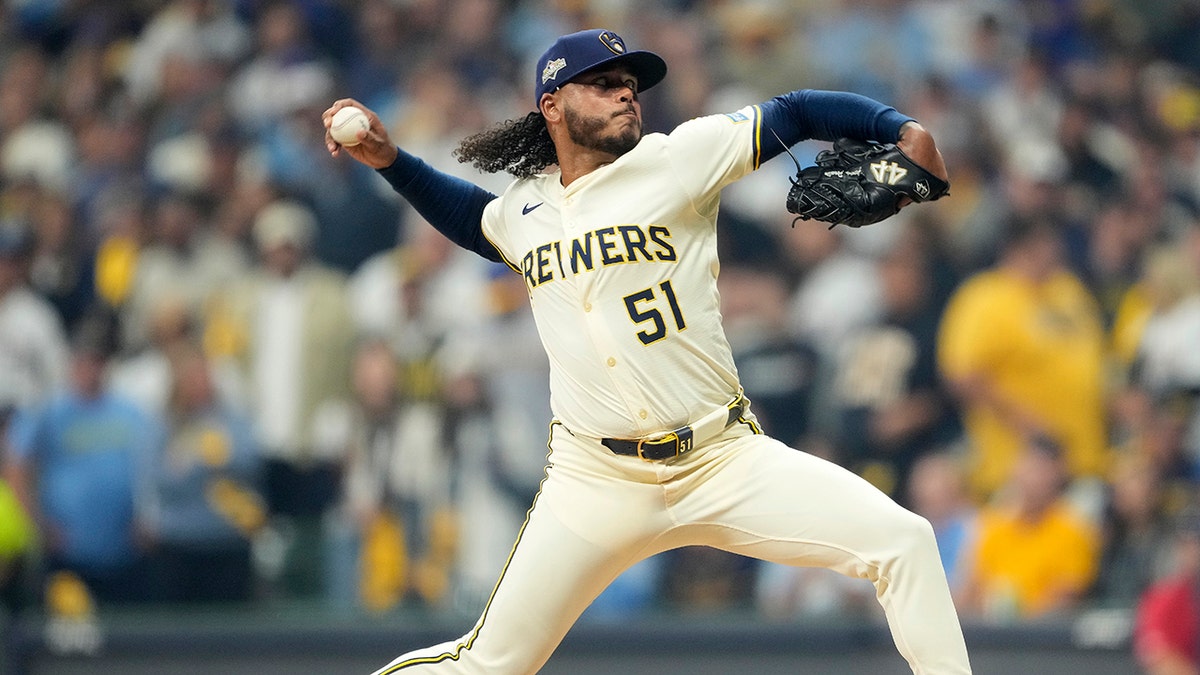 Freddy Peralta pitches