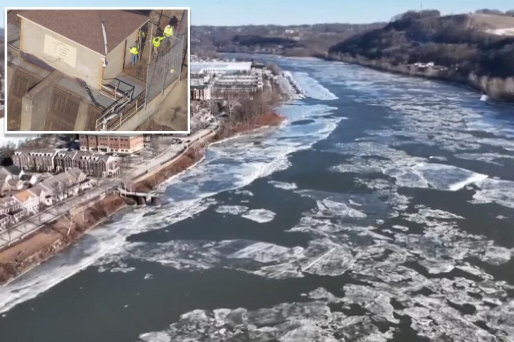Frigid Pittsburgh temperatures freeze over city river, causing havoc for residents