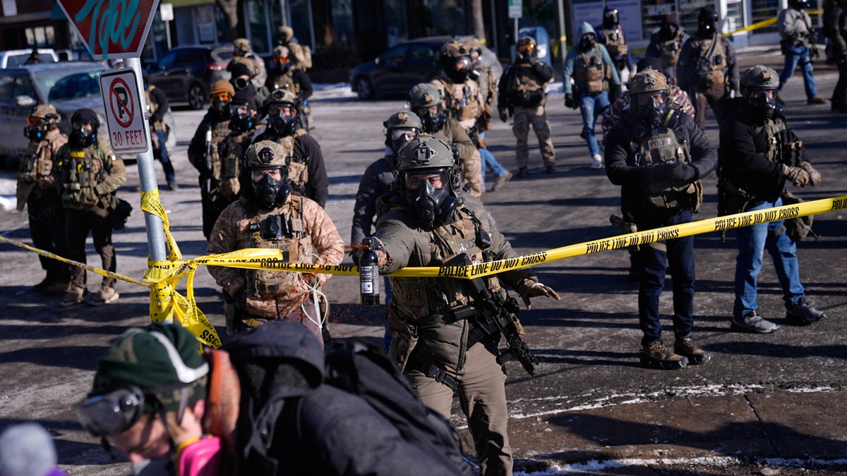 Federal agents spray protesters