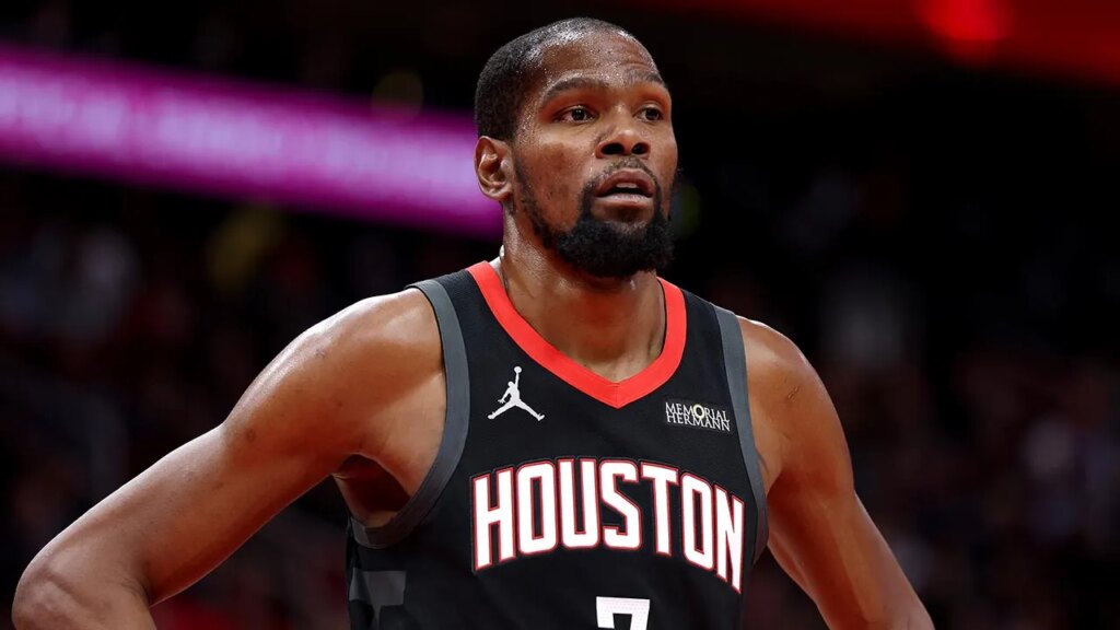 Rockets’ Kevin Durant unleashes expletive-filled tirade at heckling fan in hot-mic moment