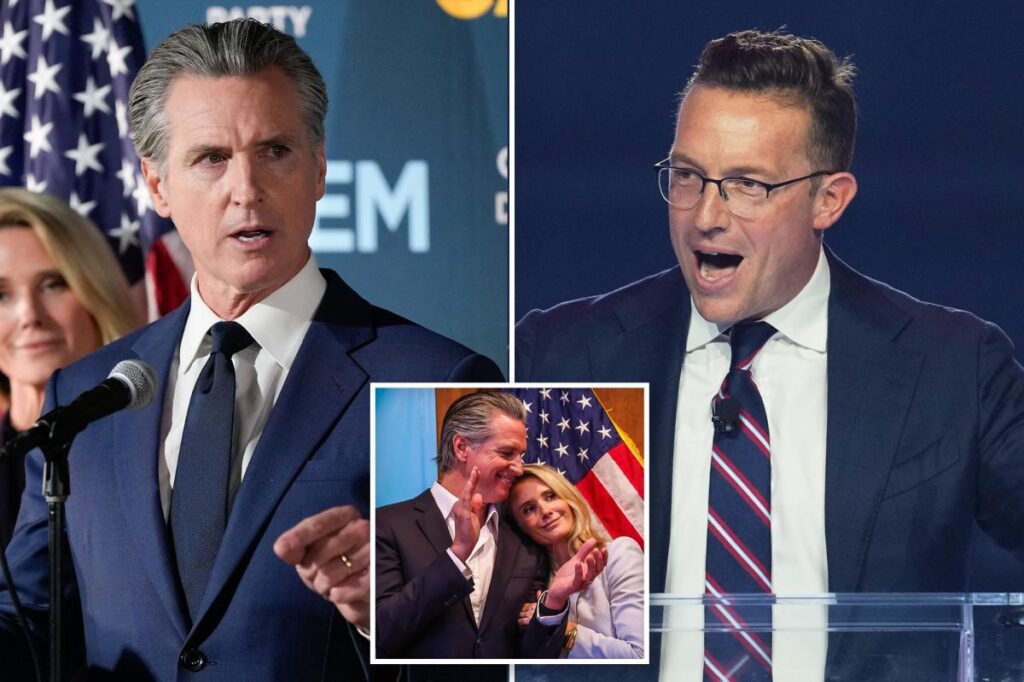 Newsom’s outrageous Grindr joke slammed after accusing influencer Benny Johnson of infidelity: ‘Gavin, you cheated on your wife’