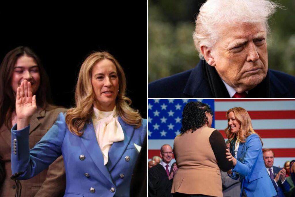 NJ Gov. Mikie Sherrill accuses Trump of ‘illegally usurping power’ in divisive inauguration speech