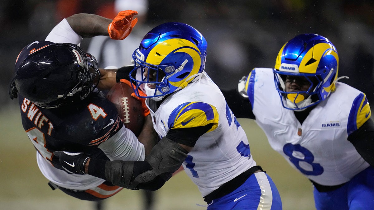 Rams players make a huge hit