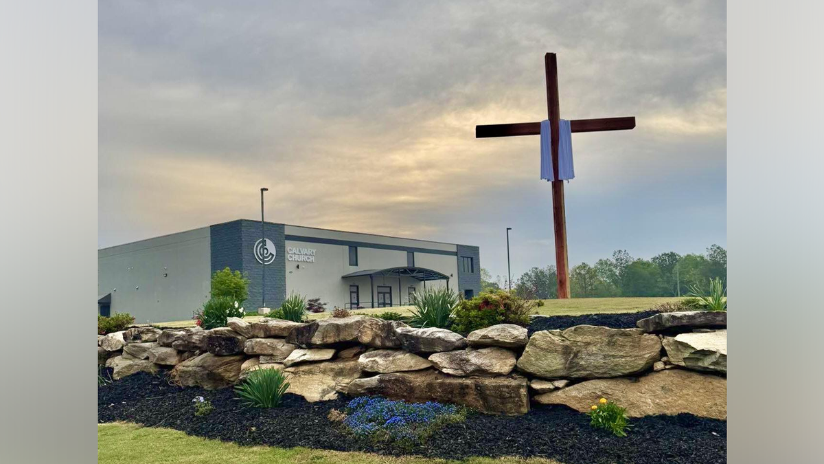 An exterior view of Calvary Church, where Larry and Sandra Moore attended