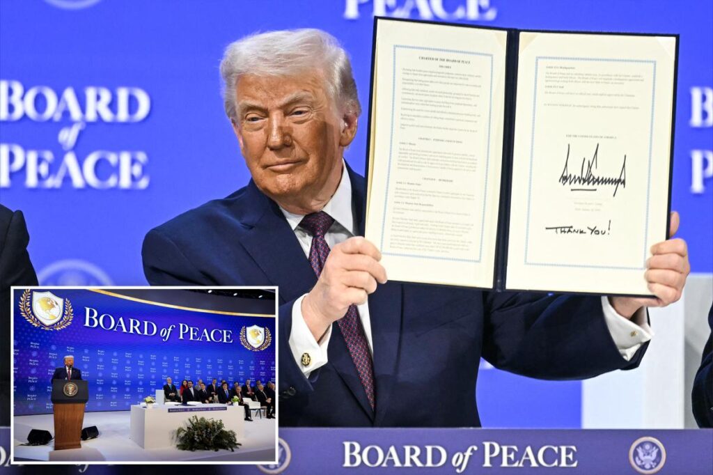 Trump unveils ‘Board of Peace’ during signing ceremony in Davos Trump unveils ‘Board of Peace’ during signing ceremony in Davos