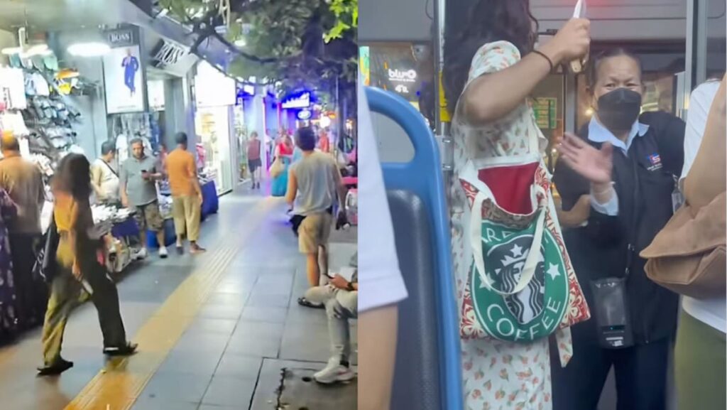 Knife-wielding woman nabbed after chasing people on Bangkok’s Sukhumvit Road to get psychiatric help